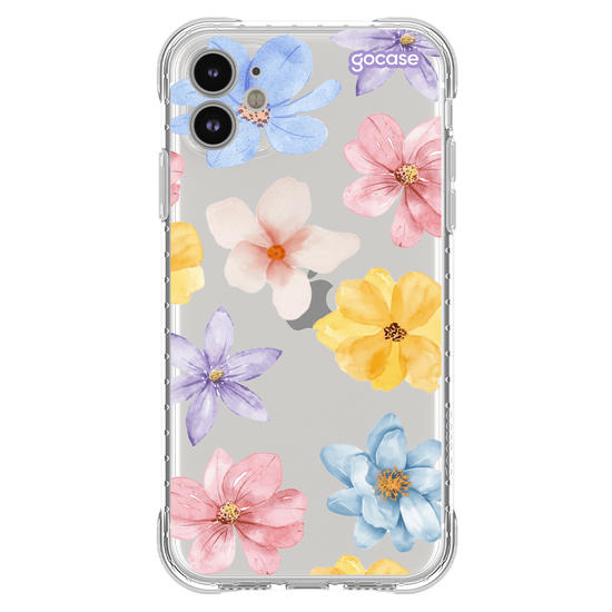Capinha para celular  Flores do Campo em Aquarela
