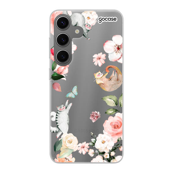 Flowers & cats Phone Case