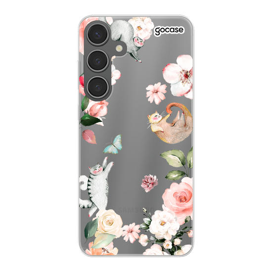 Flowers & cats Phone Case