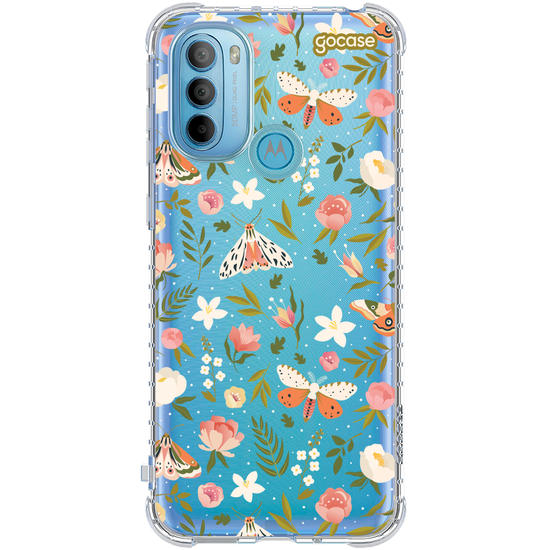 Capinha para celular  Flores e Mariposas