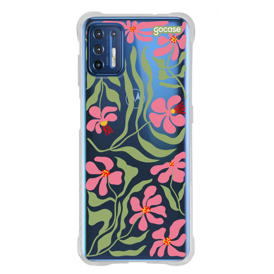 Capinha para celular  Flores Rosa Abstratas