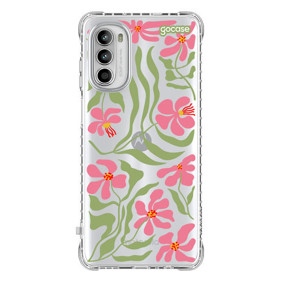 Capinha para celular  Flores Rosa Abstratas