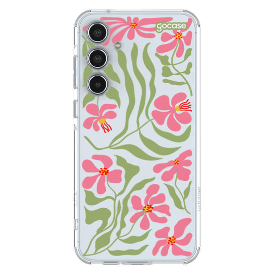 Capinha para celular  Flores Rosa Abstratas