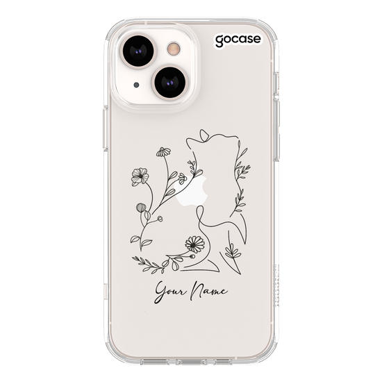 Flower Cat Line Phone Case