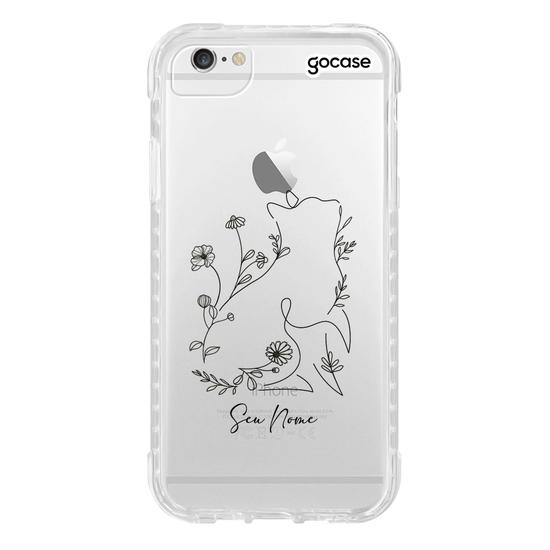 Capinha para celular  Flower Cat Line