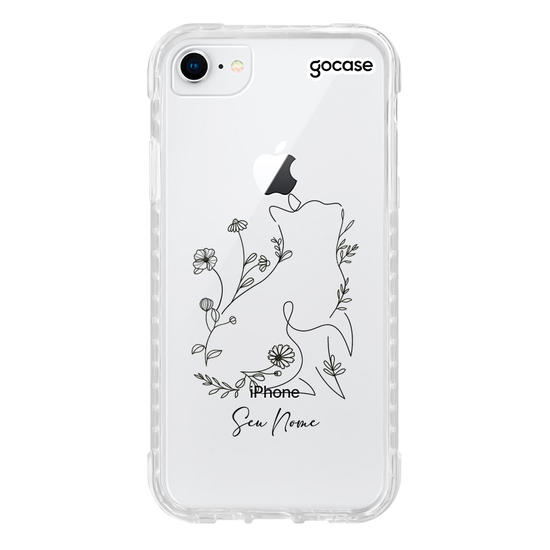Capinha para celular  Flower Cat Line