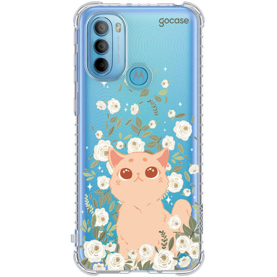 Capinha para celular Capinha Para Celular -  Gato no Campo de Flores