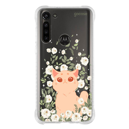 Capinha para celular Capinha Para Celular -  Gato no Campo de Flores