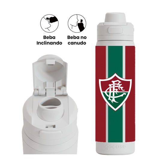 Garrafa Térmica Flip Pro + Ebook - Fluminense - Uniforme 1 2026