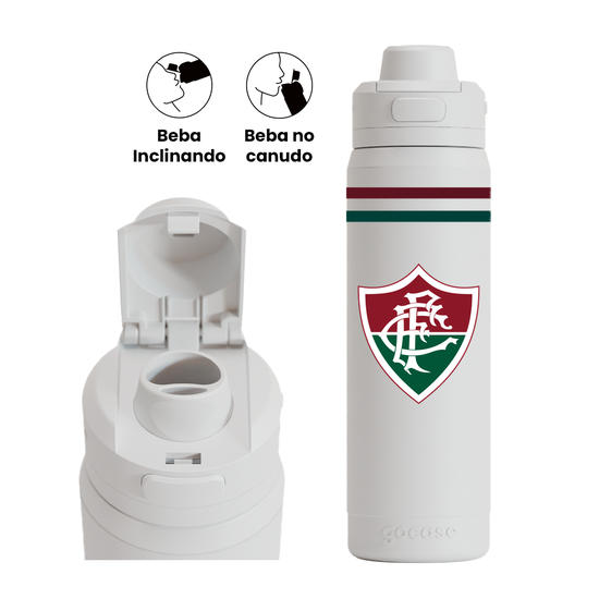Garrafa Térmica Flip Pro + Ebook - Fluminense - Uniforme 2 2026