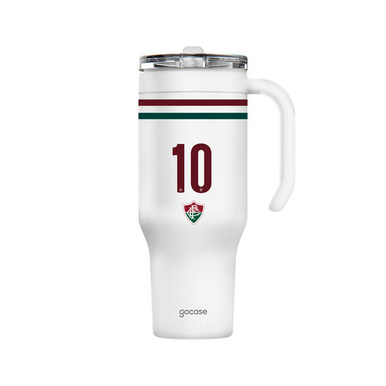 Copo Térmico Life + Ebook - Fluminense - Uniforme 2 2026 Personalizado