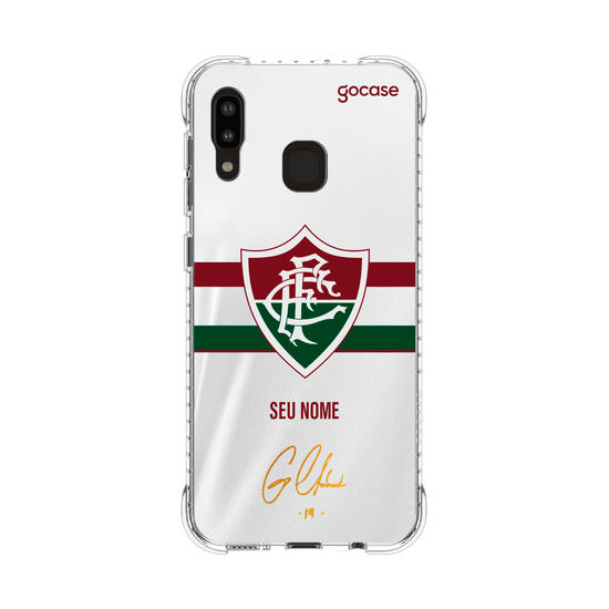 Capinha para celular Fluminense - Uniforme 2 2023 Escudo Assinatura