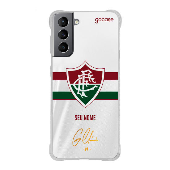 Capinha para celular Fluminense - Uniforme 2 2023 Escudo Assinatura