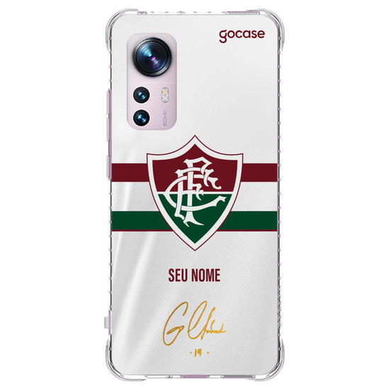 Capinha para celular Fluminense - Uniforme 2 2023 Escudo Assinatura