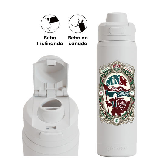 Garrafa Térmica Flip Pro + Ebook - Fluminense - Vintage Classic