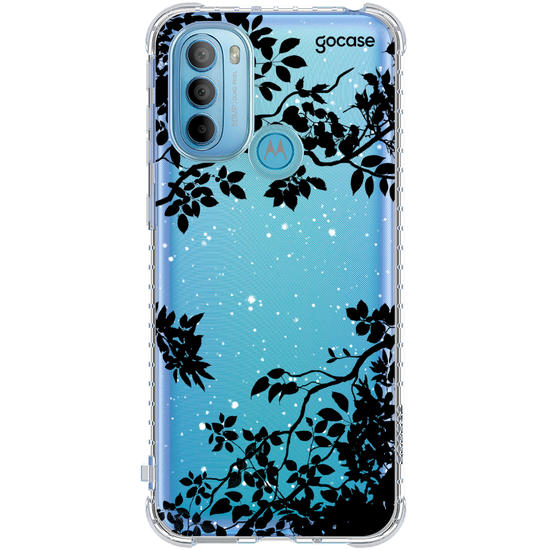 Capinha para celular Folhas Noturnas (Clean)