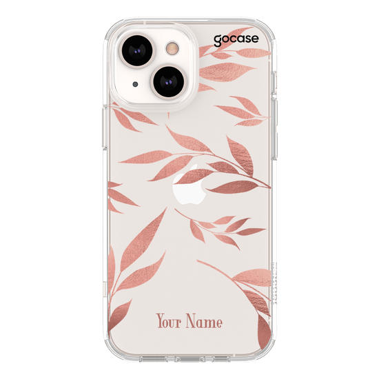 Rose Gold leaves Phone Case