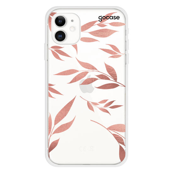 Folhas Rose Gold Phone Case