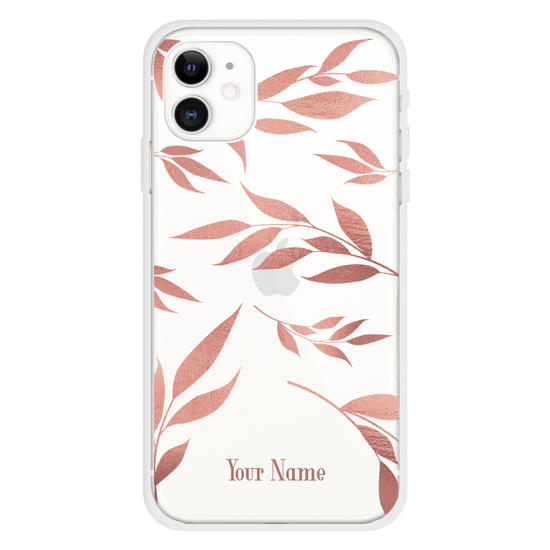 Folhas Rose Gold Phone Case