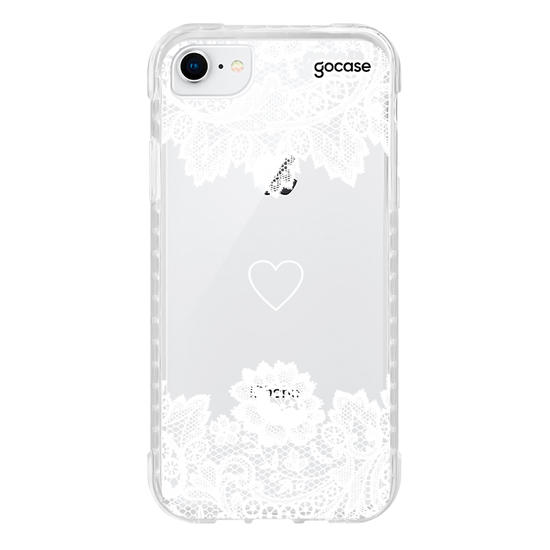 Capinha para celular Eterno Amor Renda White - Manuscrita