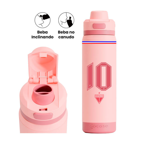 Garrafa Térmica Flip Pro -  Fortaleza  -  Outubro Rosa 2025 P