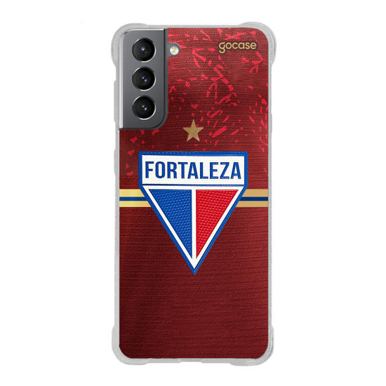 Capinha para celular  Fortaleza - Uniforme Copa do Nordeste 2024 Vermelho Escudo