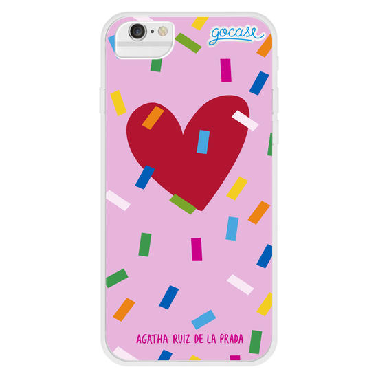 Funny heart pink Phone Case