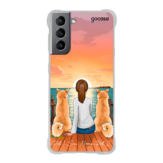 Capinha para celular  Garota & 2 Pets