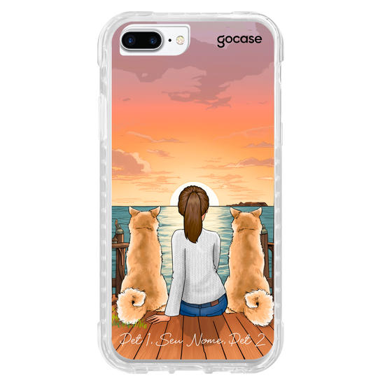Capinha para celular  Garota & 2 Pets