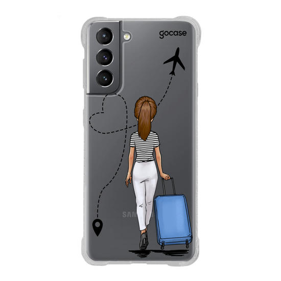 Capinha para celular Garota Aeroporto Clean