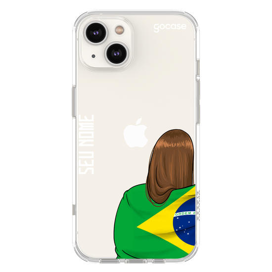 Seleção Brasileira - Garota Torcedora com Bandeira 