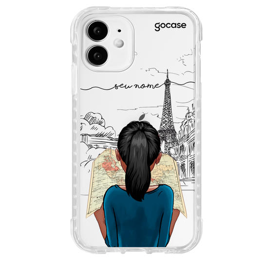 Capinha para celular Garota com Mapa