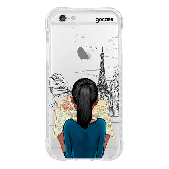 Capinha para celular Garota com Mapa