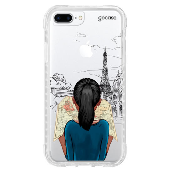 Capinha para celular Garota com Mapa