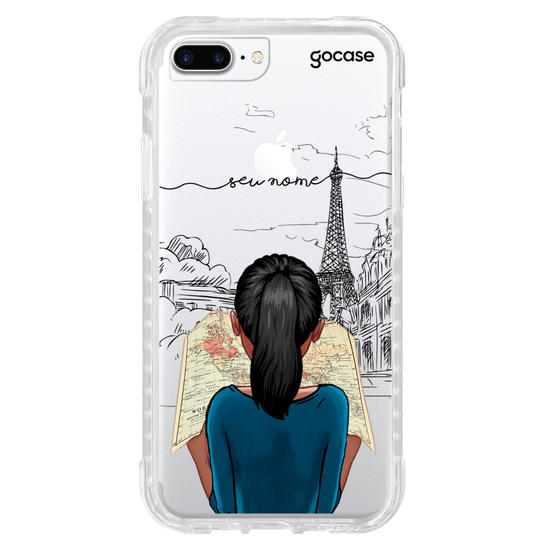 Capinha para celular Garota com Mapa