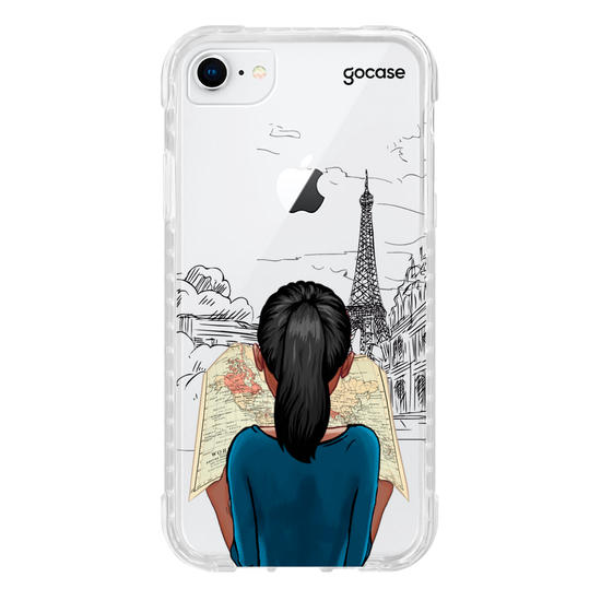 Capinha para celular Garota com Mapa