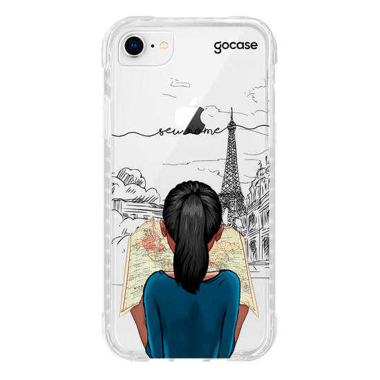 Capinha para celular Garota com Mapa