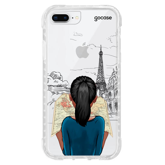 Capinha para celular Garota com Mapa