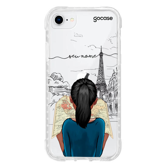 Capinha para celular Garota com Mapa