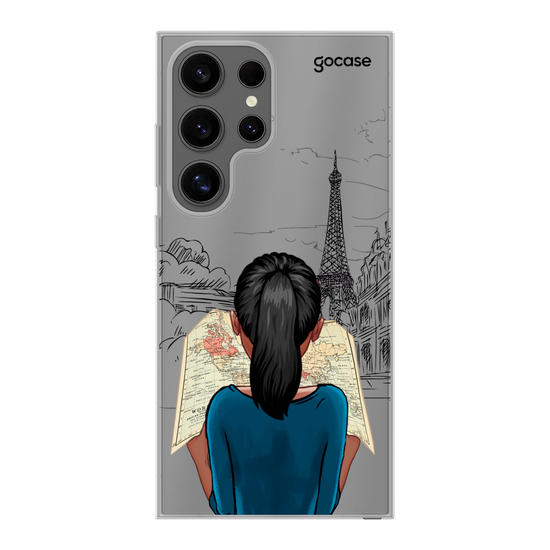 Girl With Map Phone Case