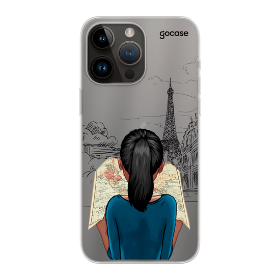 Girl With Map Phone Case