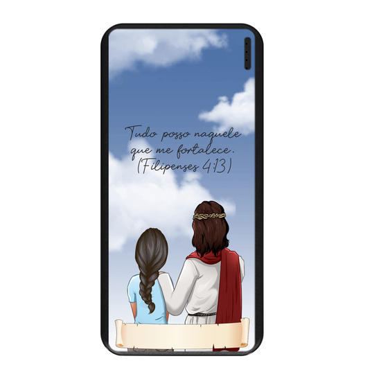 Carregador Portátil Fast Charge -  Garota Cristã