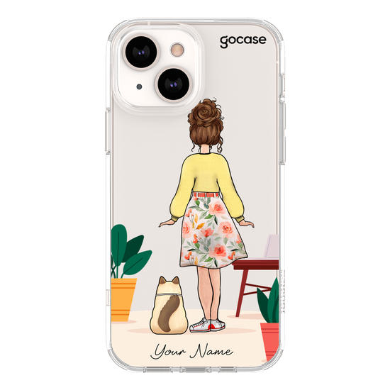 Girl With Pet - Cats Phone Case