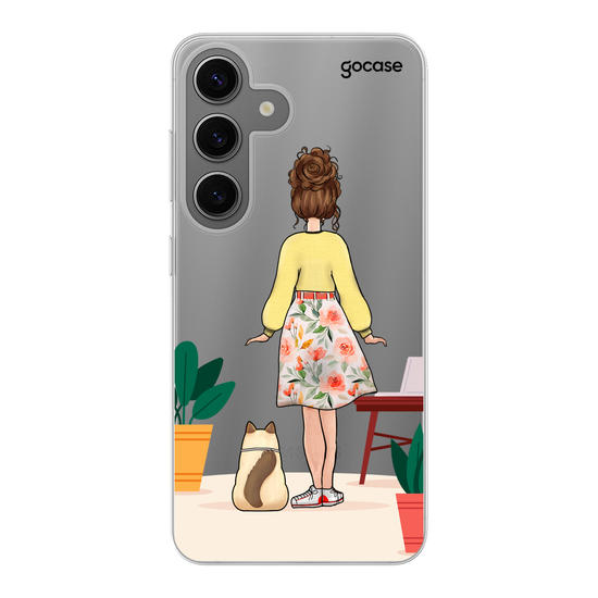 Girl With Pet - Cats Phone Case