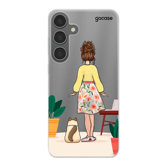 Girl With Pet - Cats Phone Case