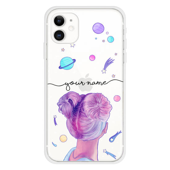 Girl in Orbit Clean Phone Case