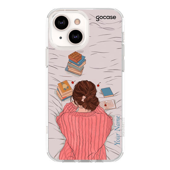 Literary Girl on the Bed Phone Case