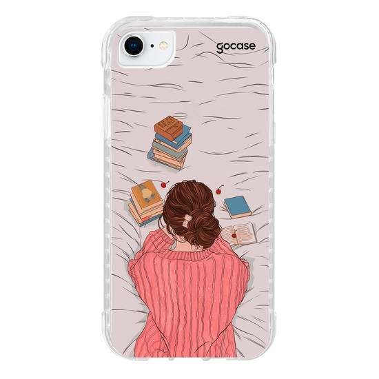 Capinha para celular  Garota Leitora na Cama