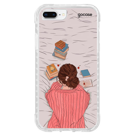 Capinha para celular  Garota Leitora na Cama