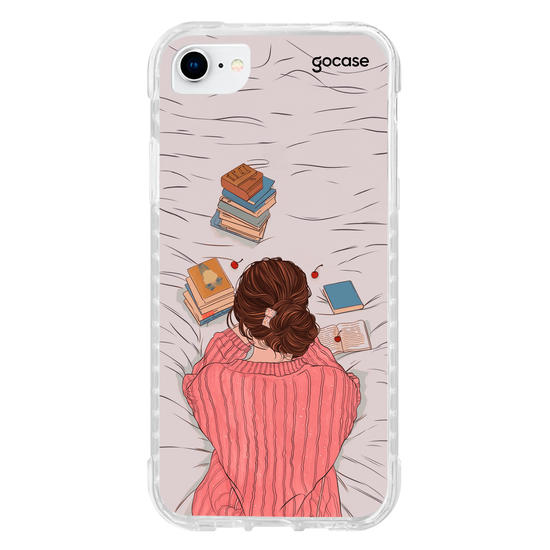 Capinha para celular  Garota Leitora na Cama